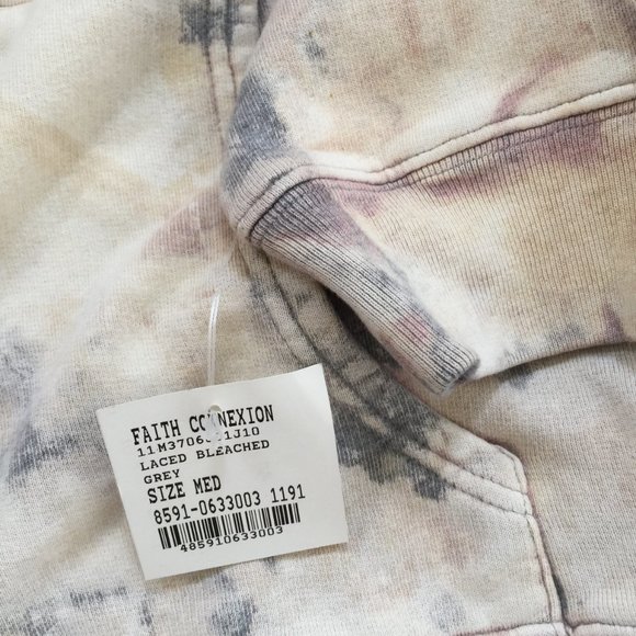 FAITH CONNEXION Mens Laced Hooded Sweat Jacket Sz M Grey 100% Cotton NEW $760 - Picture 8 of 12